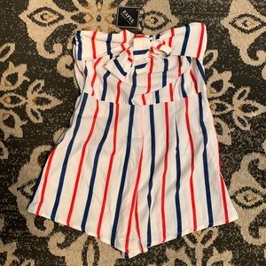 Zaful Red, White, and Blue Romper
